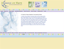 Tablet Screenshot of cradleofhope.com